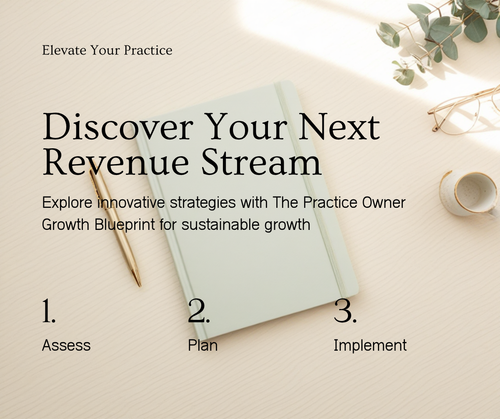 The Practice Owner Growth Blueprint - calm retreat flat lay